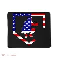 American Baseball Catcher Flag Mousepad thumb 0