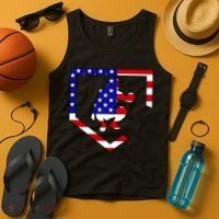 American Baseball Catcher Flag Tank Top thumb 4