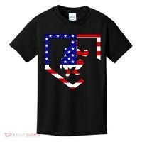 American Baseball Catcher Flag Kids T-Shirt thumb 0