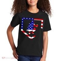 American Baseball Catcher Flag Kids T-Shirt thumb 2