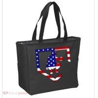 American Baseball Catcher Flag Tote Bag thumb 2