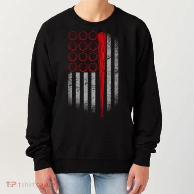 American Baseball Flag Women's Sweatshirt