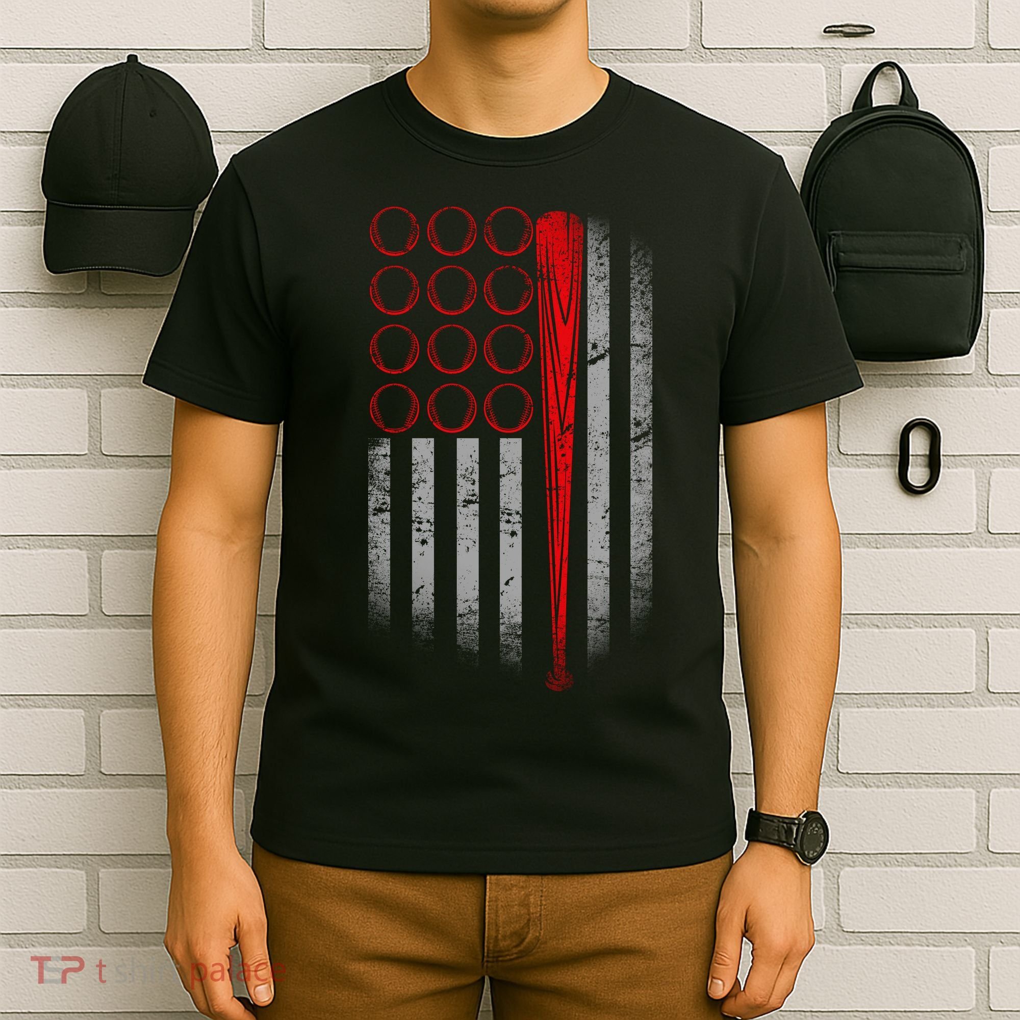 American Baseball Flag T-Shirt