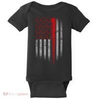 American Baseball Flag Baby Bodysuit thumb 0