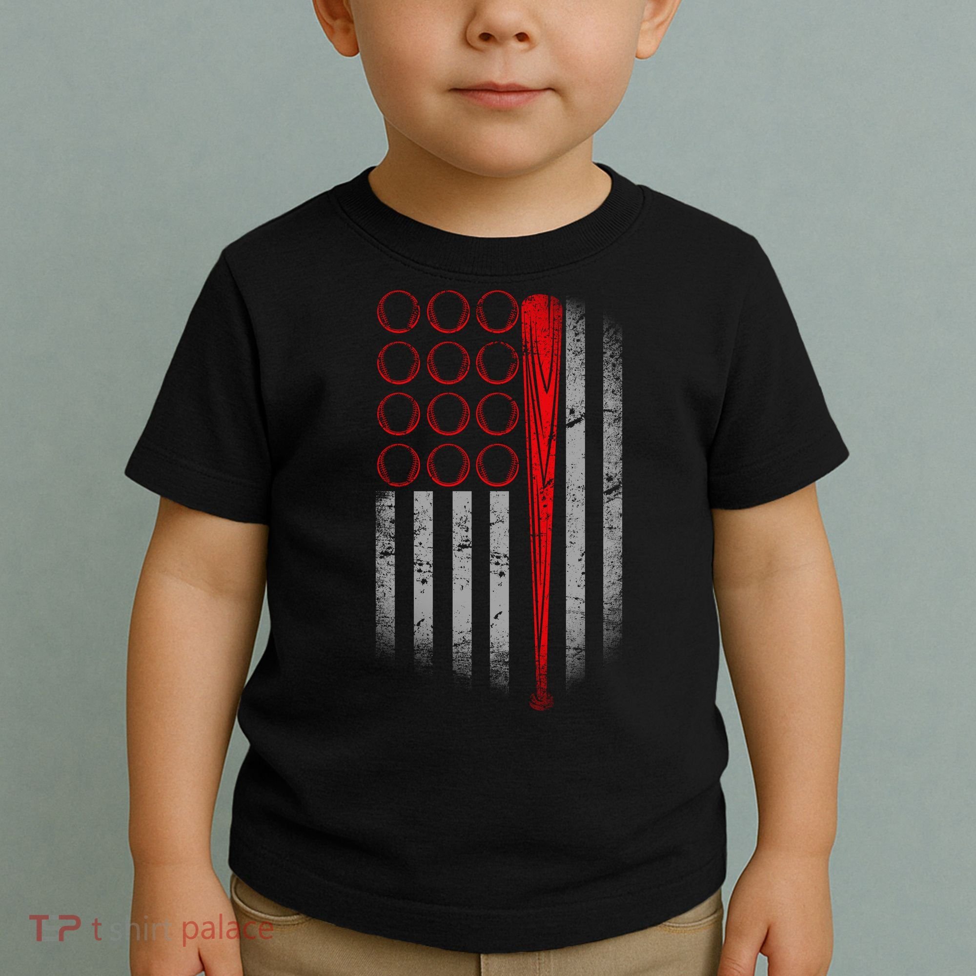 American Baseball Flag Toddler T-Shirt