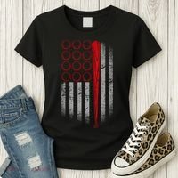 American Baseball Flag Women's T-Shirt thumb 3