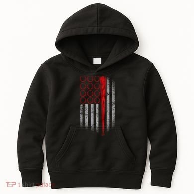 American Baseball Flag Kids Hoodie