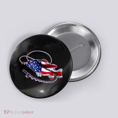 American Bass Fishing Button