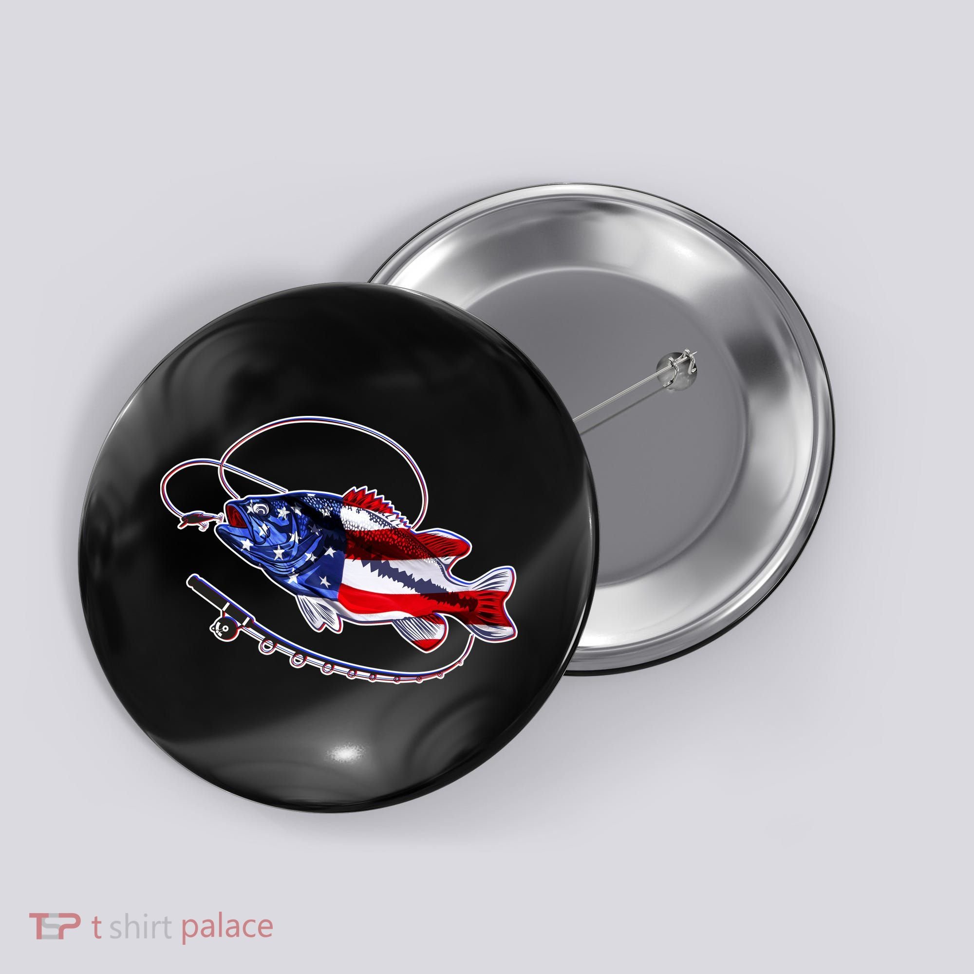 American Bass Fishing Button