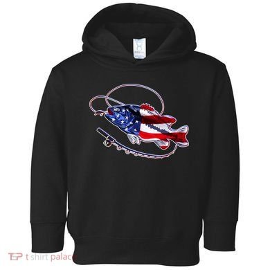American Bass Fishing Toddler Hoodie