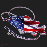 American Bass Fishing Golf Towel thumb 3