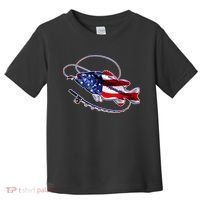 American Bass Fishing Toddler T-Shirt thumb 0