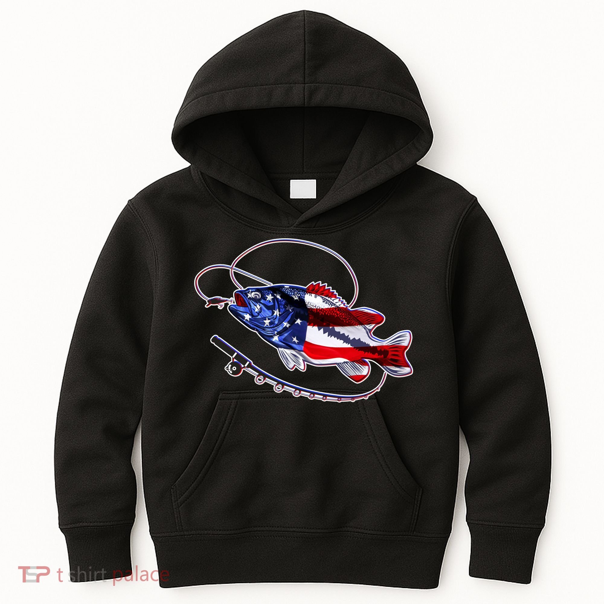 American Bass Fishing Kids Hoodie