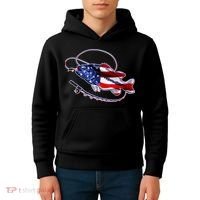 American Bass Fishing Kids Hoodie thumb 4