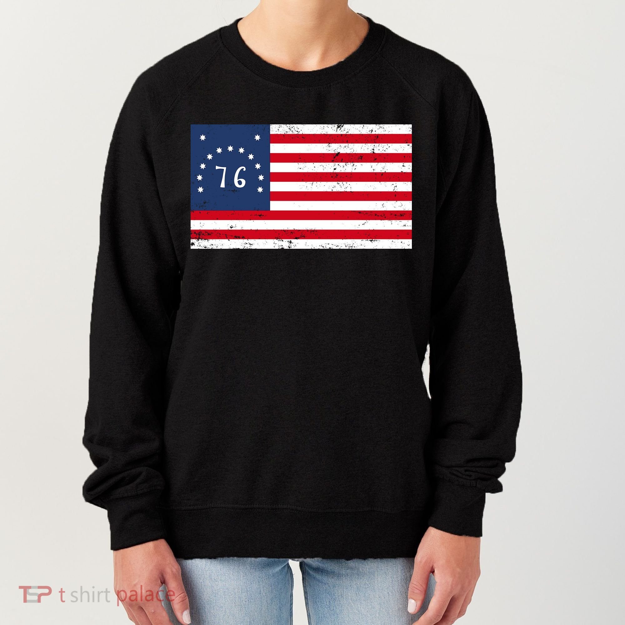 American Bennington Flag USA 1776  Women's Sweatshirt