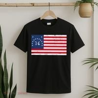 American Bennington Flag USA 1776  T-Shirt thumb 2