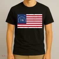 American Bennington Flag USA 1776  T-Shirt thumb 3
