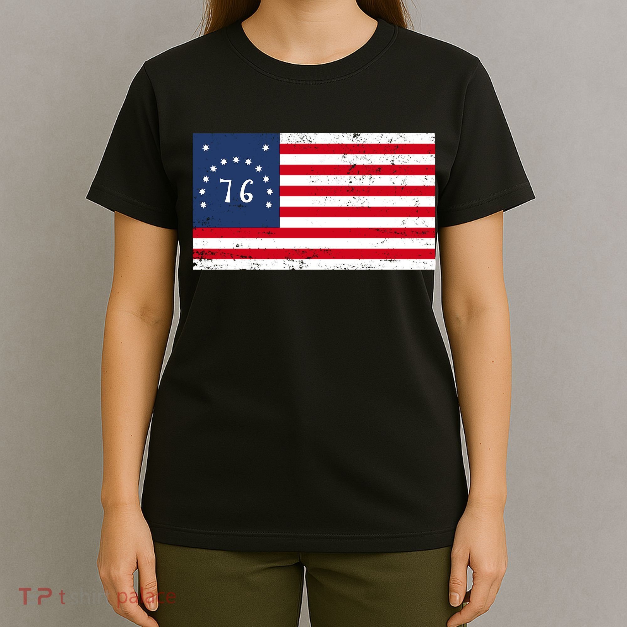 American Bennington Flag USA 1776  T-Shirt