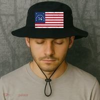 American Bennington Flag USA 1776  Bucket Hat thumb 2