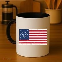 American Bennington Flag USA 1776  Coffee Mug thumb 4
