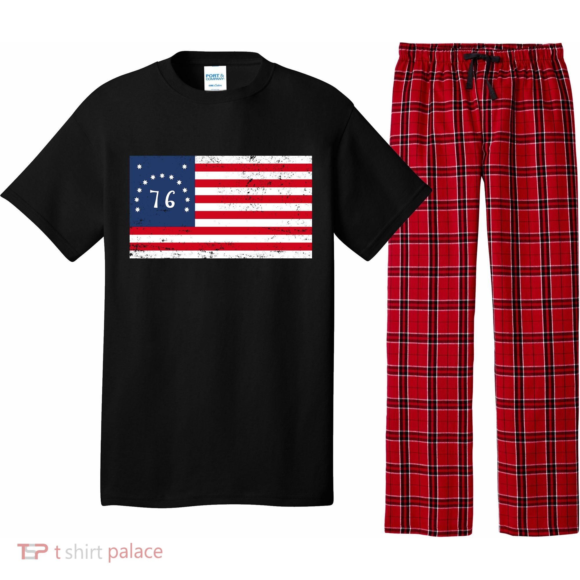 American Bennington Flag USA 1776  Pajama Set