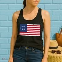 American Bennington Flag USA 1776  Women's Tank Top thumb 2