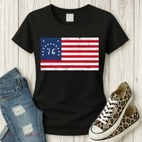 American Bennington Flag USA 1776  Women's T-Shirt thumb 3