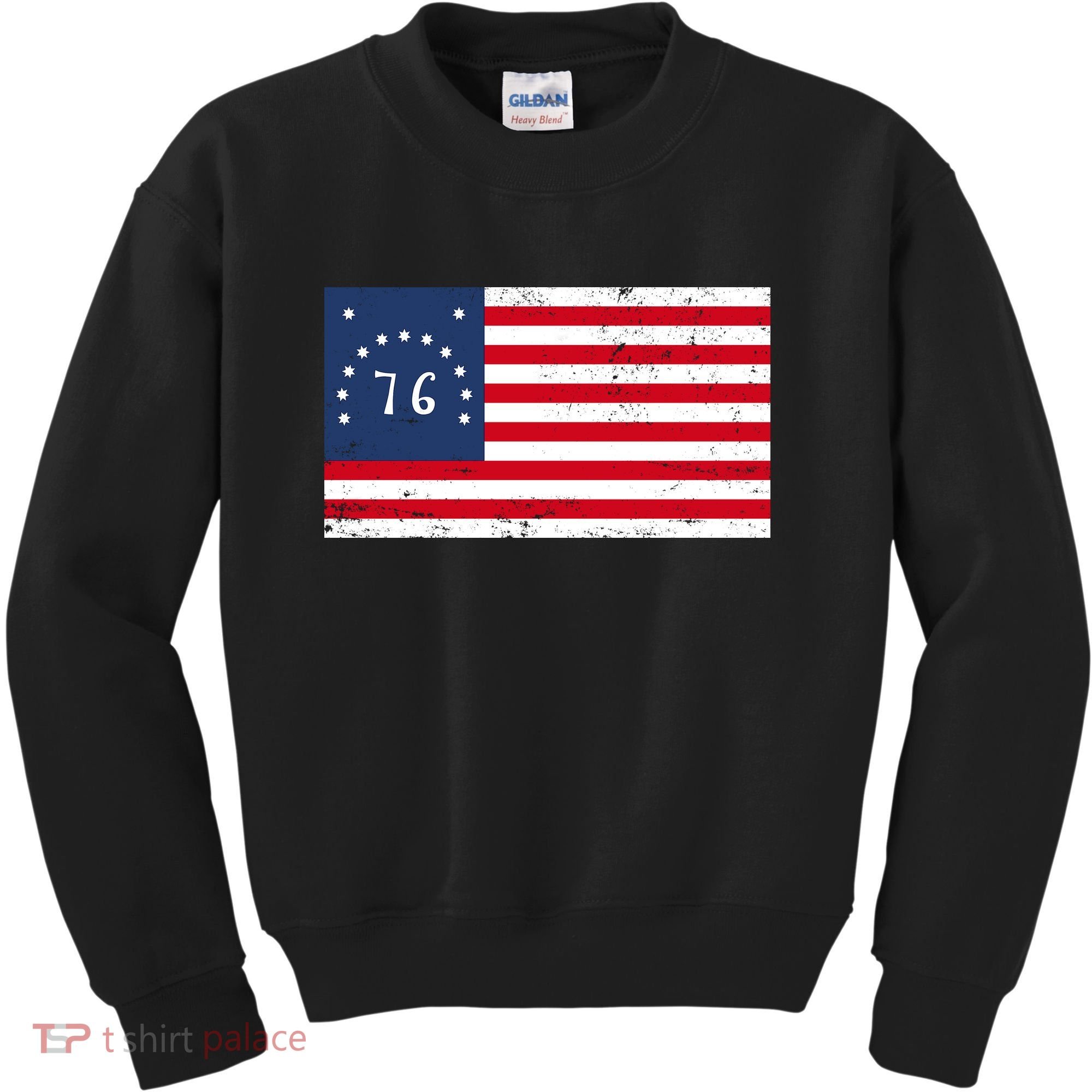 American Bennington Flag USA 1776  Kids Sweatshirt