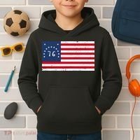 American Bennington Flag USA 1776  Kids Hoodie thumb 2