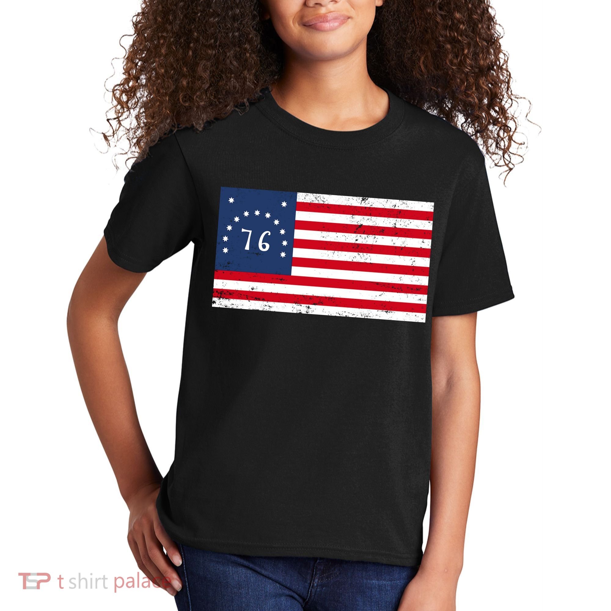 American Bennington Flag USA 1776  Kids T-Shirt