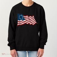American Betsy Ross Waving Flag Women's Sweatshirt thumb 0