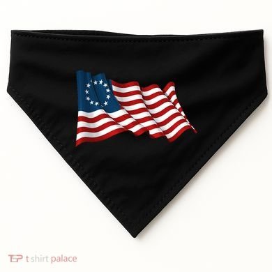 American Betsy Ross Waving Flag USA-Made Doggie Bandana