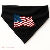 American Betsy Ross Waving Flag USA-Made Doggie Bandana thumb 0
