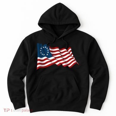 American Betsy Ross Waving Flag Hoodie