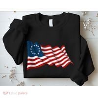 American Betsy Ross Waving Flag Sweatshirt thumb 2