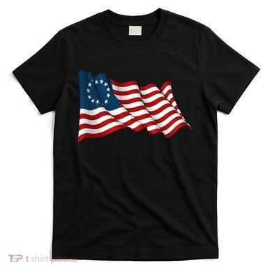 American Betsy Ross Waving Flag T-Shirt