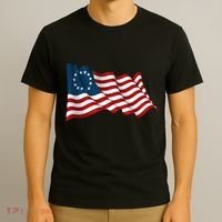 American Betsy Ross Waving Flag T-Shirt thumb 3