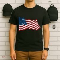 American Betsy Ross Waving Flag T-Shirt thumb 6
