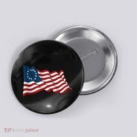American Betsy Ross Waving Flag Button thumb 0