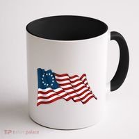 American Betsy Ross Waving Flag Coffee Mug thumb 1