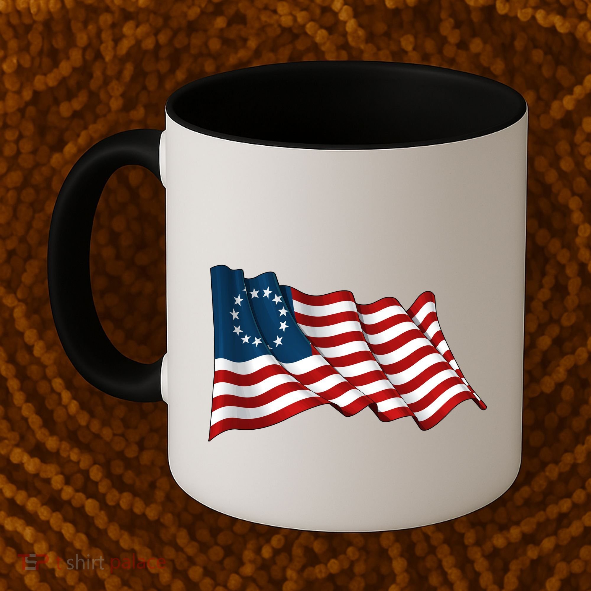 American Betsy Ross Waving Flag Coffee Mug