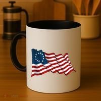 American Betsy Ross Waving Flag Coffee Mug thumb 4
