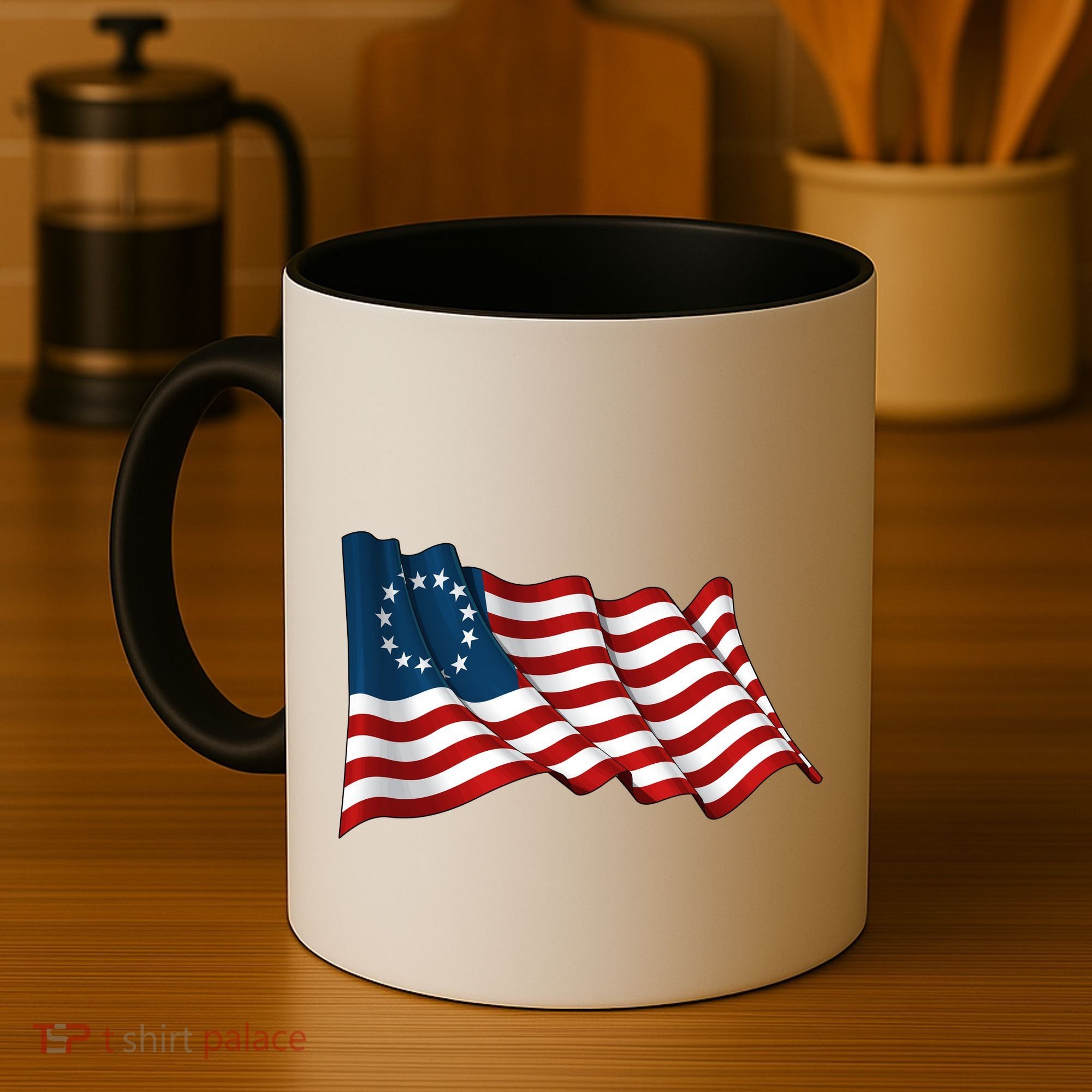 American Betsy Ross Waving Flag Coffee Mug