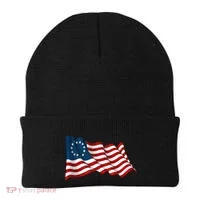 American Betsy Ross Waving Flag Beanie thumb 0