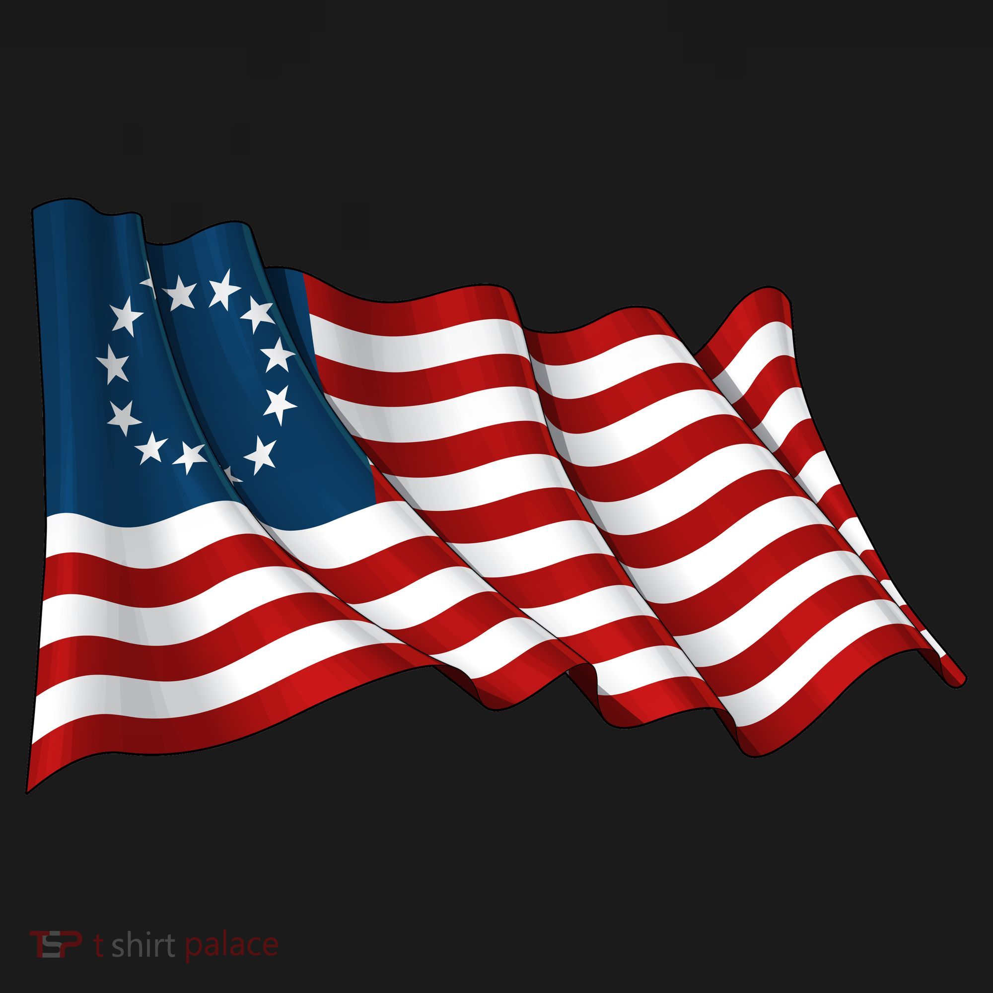 American Betsy Ross Waving Flag Coaster