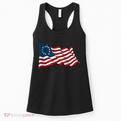American Betsy Ross Waving Flag Women's Tank Top