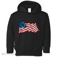 American Betsy Ross Waving Flag Toddler Hoodie thumb 0