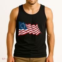 American Betsy Ross Waving Flag Tank Top thumb 3