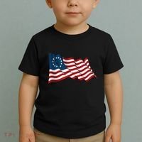 American Betsy Ross Waving Flag Toddler T-Shirt thumb 2