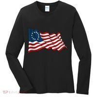 American Betsy Ross Waving Flag Women's Long Sleeve Shirt thumb 0